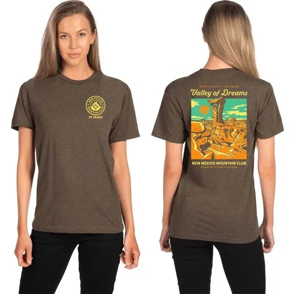 NMMC Limited Edition 75 year Anniversary Shirt
Only available for purchase until September 30, 2026
See our website for details and purchase link
https://www.nmmountainclub.org/2026-tshirt
Our Limited Edition T-Shirts celebrate the diverse NM landsca