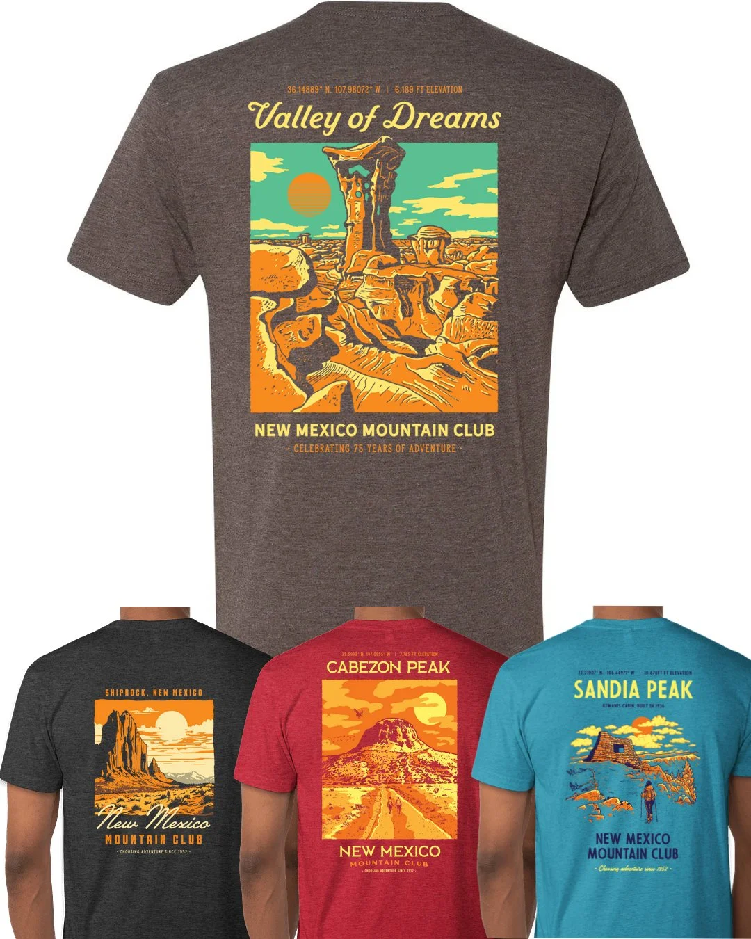 Last week to order this year's T-shirt featuring the "Valley of Dreams"! 

This is the 4th limited edition NMMC T-Shirt celebrating NM scenery.  Previous years featured Shiprock, Cabezon Peak &amp; Sandia Peak

https://www.nmmountainclub.or