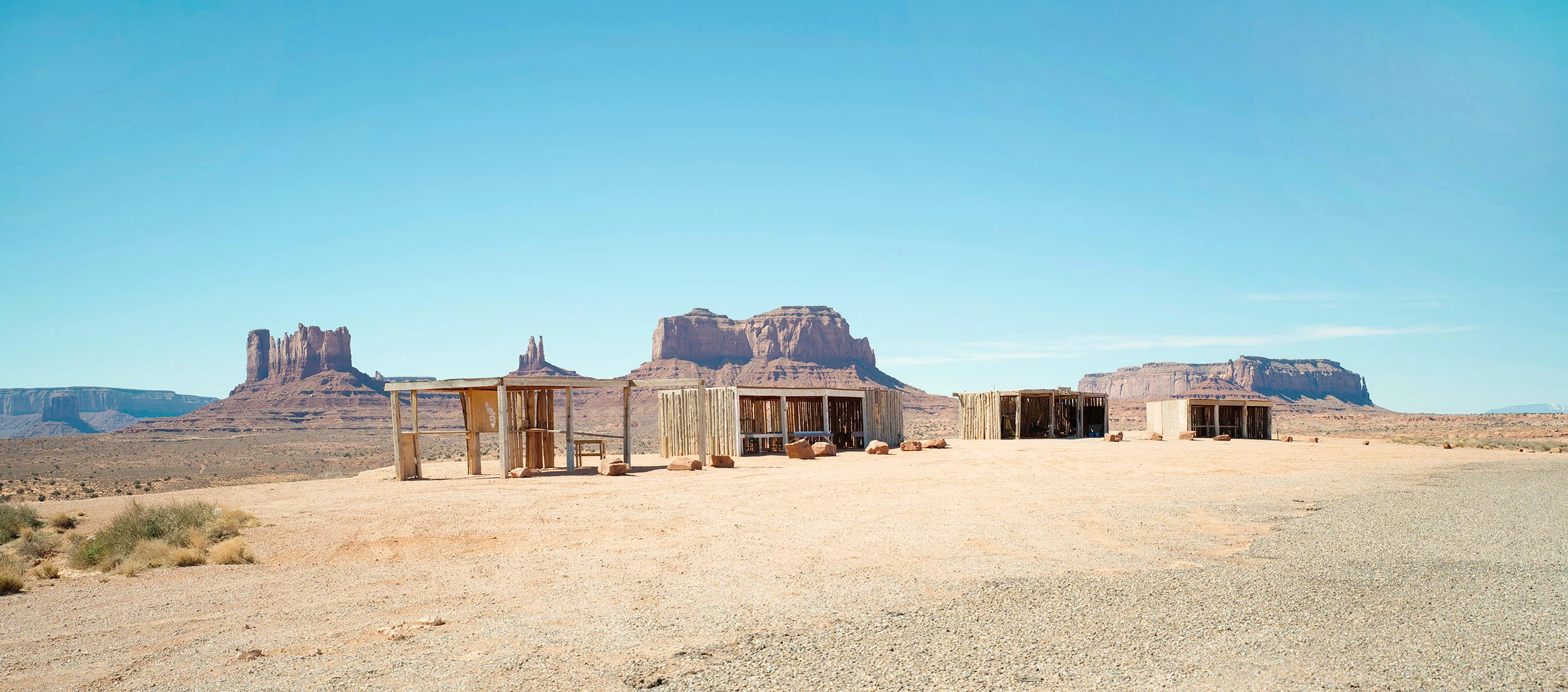 Four Sheds and Four Buttes