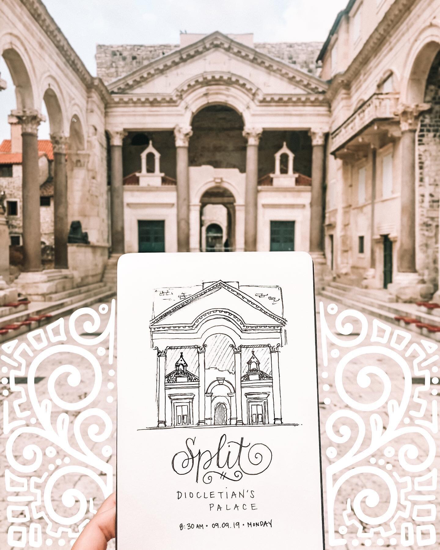 Double the doodle. 🏛🖋 I miss Monday mornings spent xploring Croatia with my sketchbook. xx
.
.
.
09&bull;09&bull;19