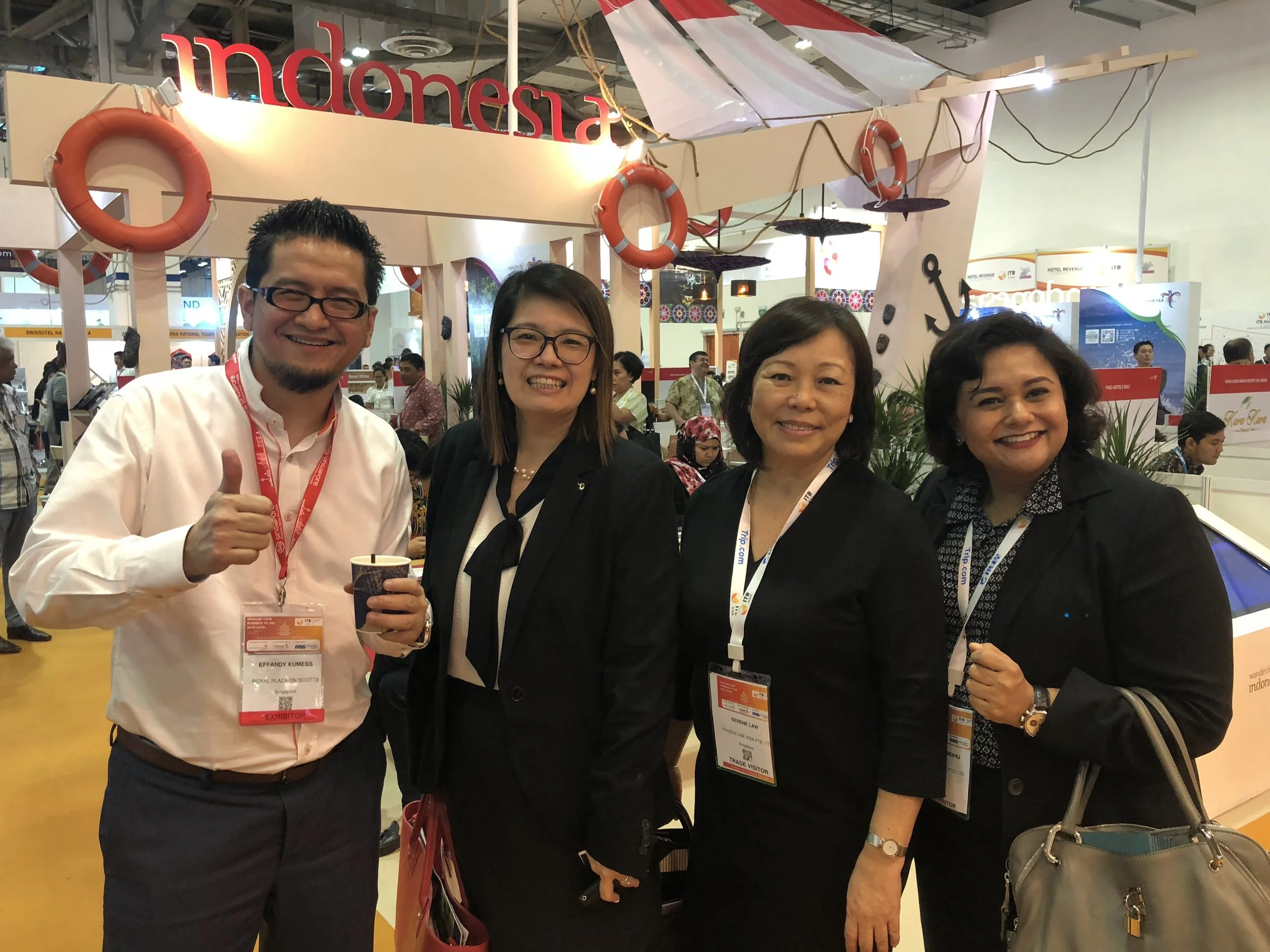 From left to right: Mr Effandy Kumess (Royal Plaza on Scotts), Ms Elizabeth Tan (Dusit Laguna), Ms Serene Law (FLA), Ms Jagdish Sandhu (FLA).