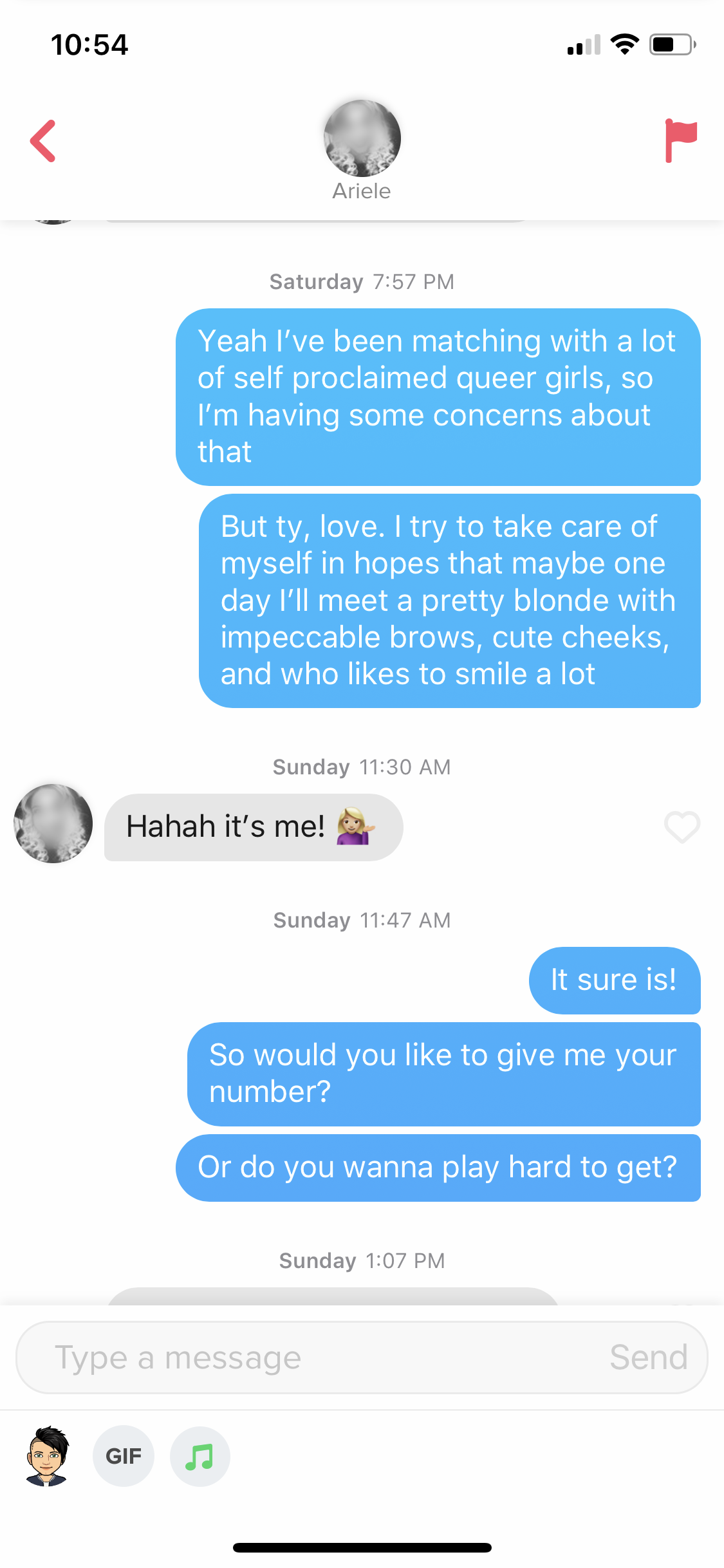 First work that tinder messages What Text