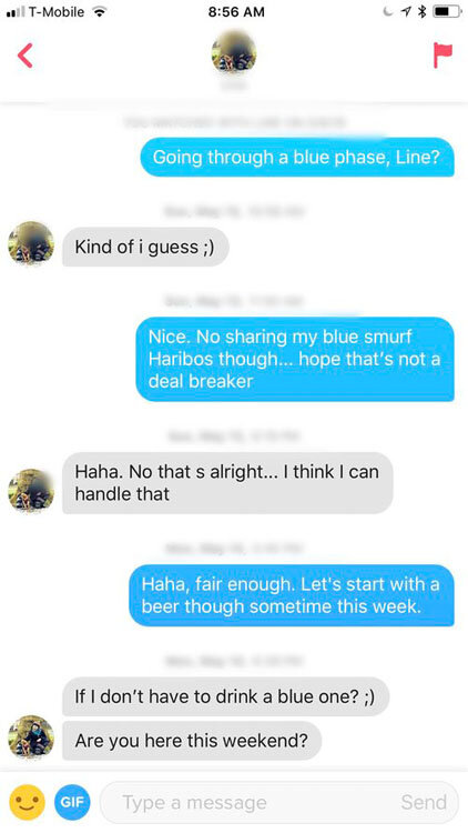 Tinder conversations funniest Guy Sends