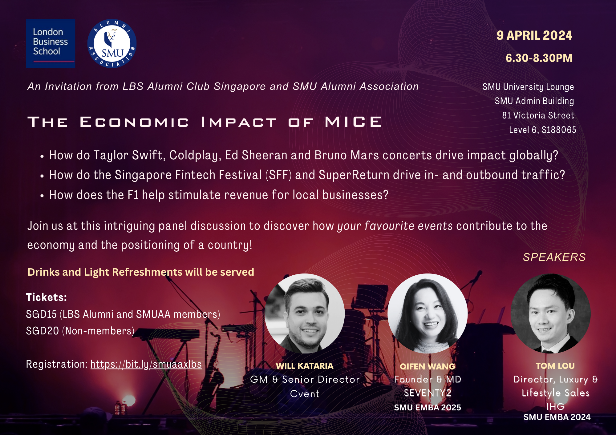 Panel discussion: The Economic Impact of MICE by SMUAA x LBS - 9 April 2024