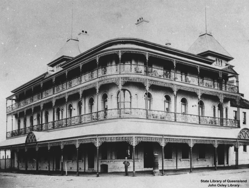 Bellevue Hotel. Image credit - State Library of Queensland, John Oxley Library.