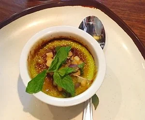 Pandan Coconut Crème Brulee