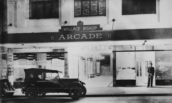  Wallace Bishop Arcade, Brisbane, 1939. Image credit - State Library of Qld. 