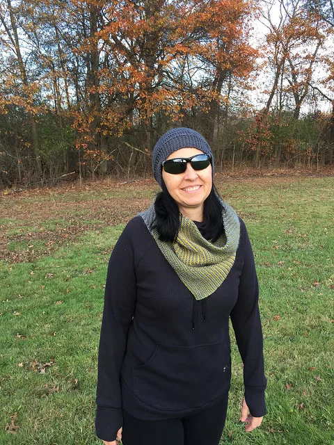 Nancy ( layingcable ) with a beautiful backdrop of autumn leaves