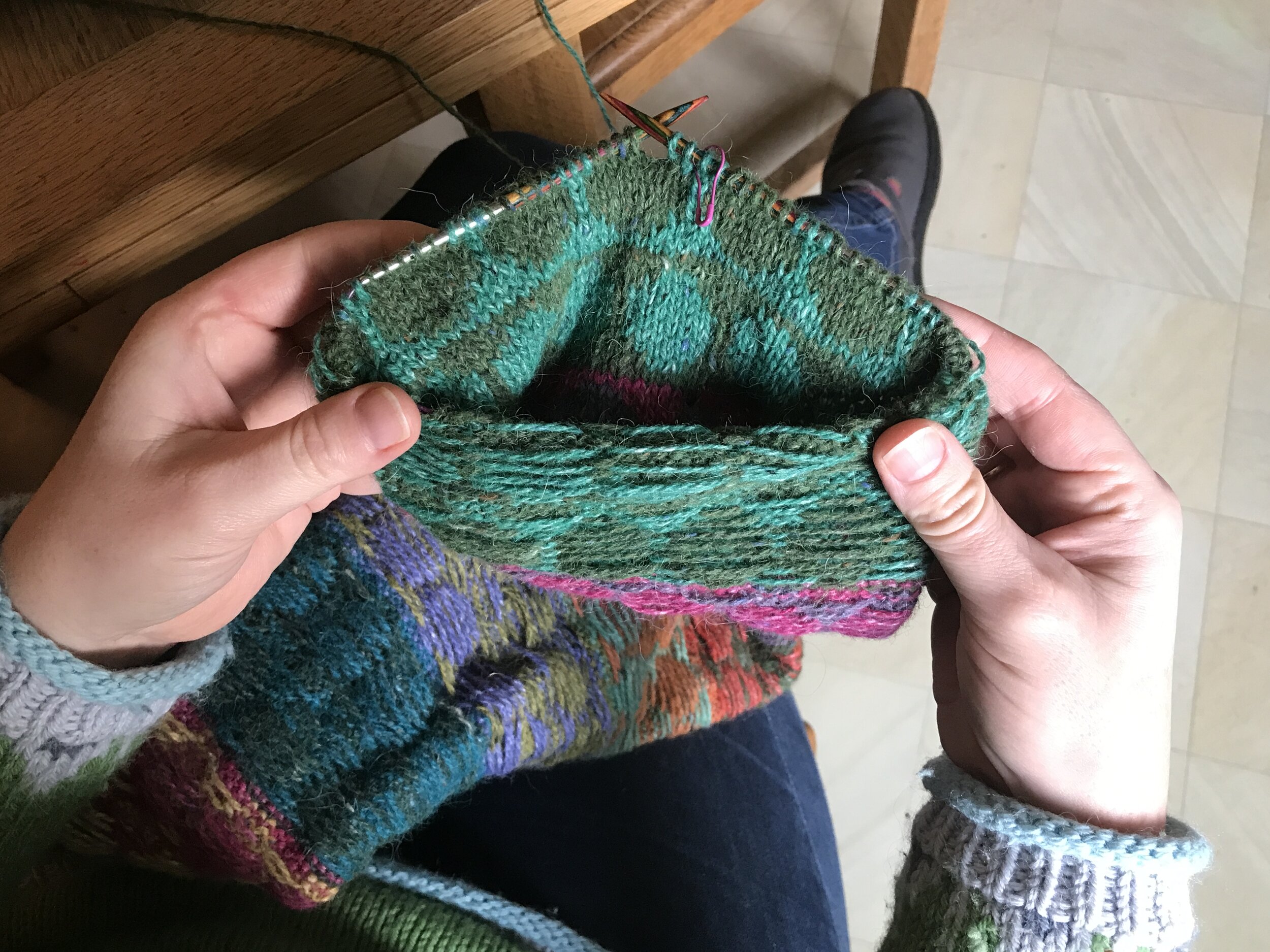 Can I iron on interfacing over the back of this color work? : r/knitting
