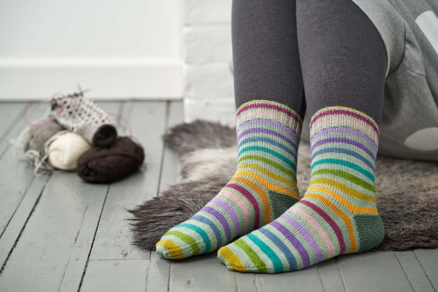 Moorland Socks + Garter Stitch Short-Row Heel — Arnall-Culliford Techniques