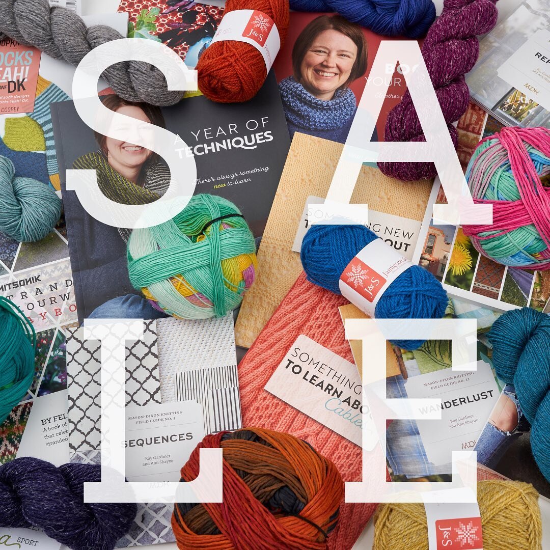 Our Closing Sale has begun! Take 20% off all books (except Confident Knitting), yarns and accessories right now in the online shop. No code necessary, the sale prices are displayed on the product pages. ⁠⁠
⁠⁠
We need to clear everything, so there's n