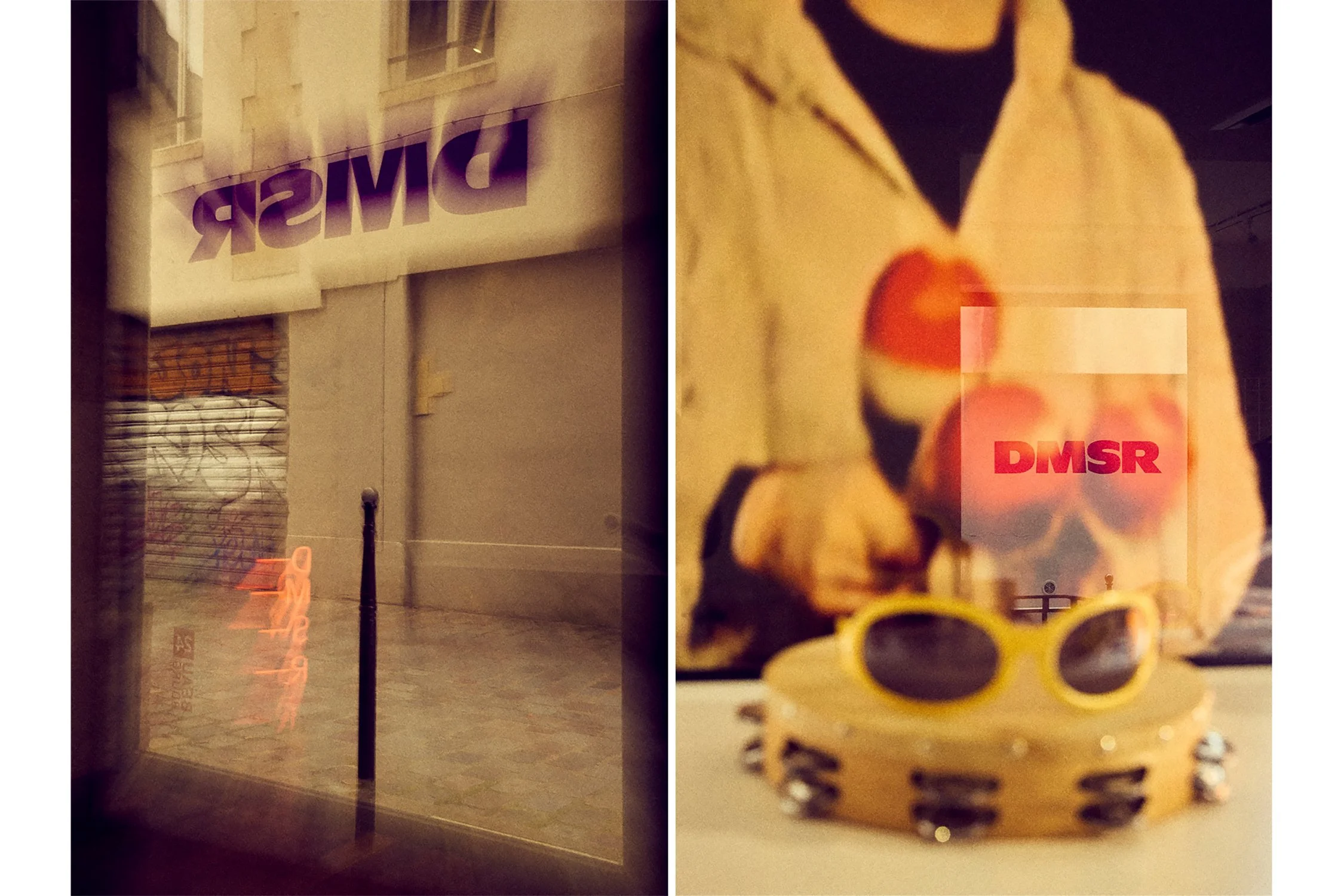 dmsr showroom photography. outside images with window reflections.