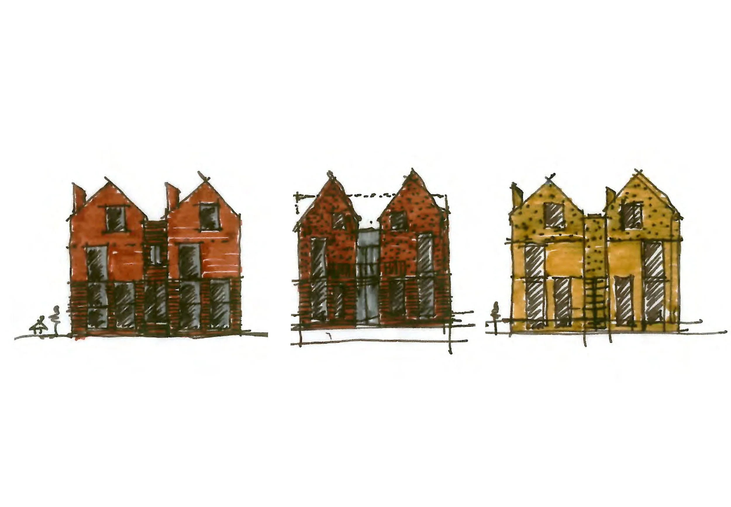 Early concept sketch development.