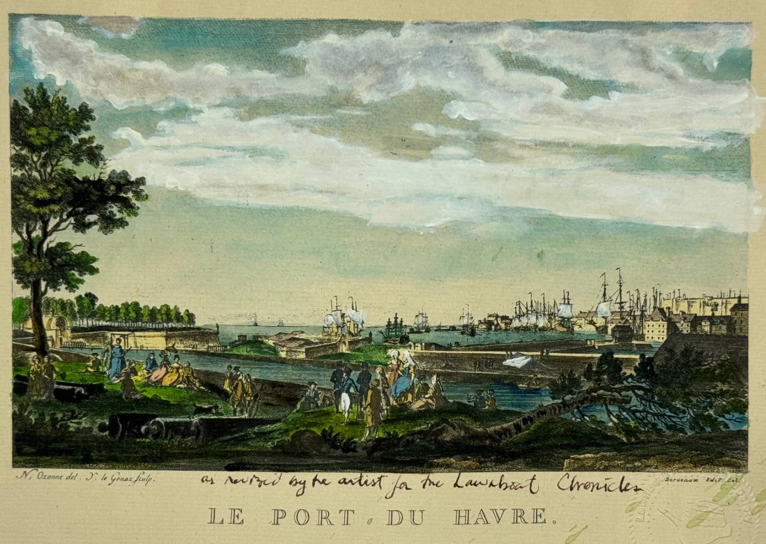 Lawn shipments at Le Port de l’Havre as  revised by the artist for the Lawnboat Chronicles  
