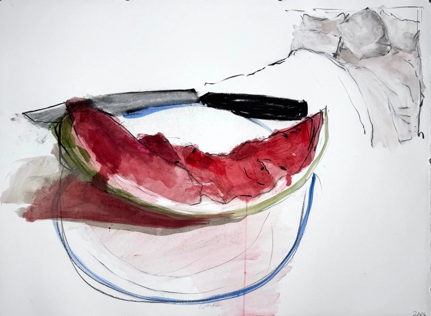 Canicule series: day 6 the last watermelon  