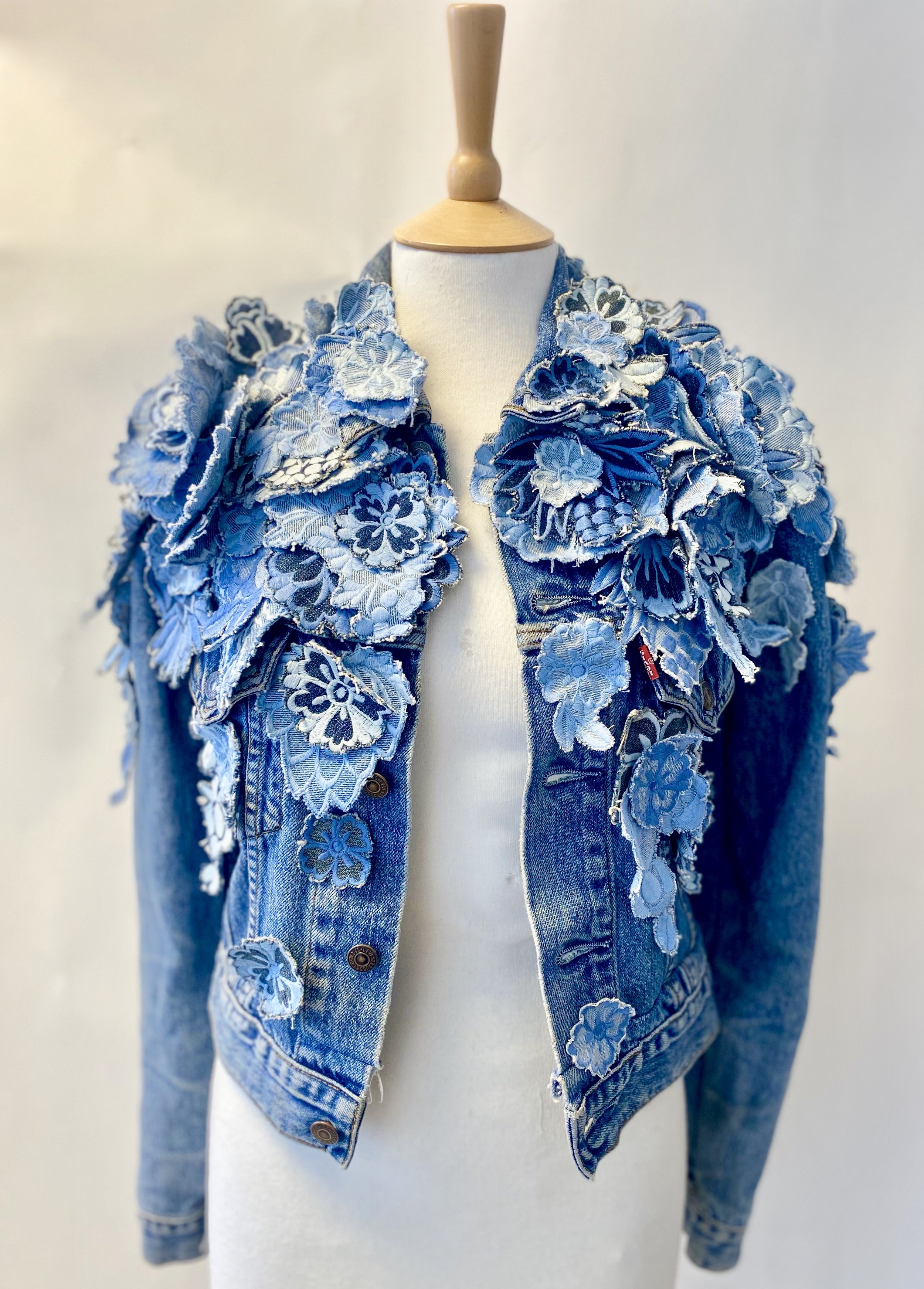 Denim Floral Jacket — Jenny King Embroidery