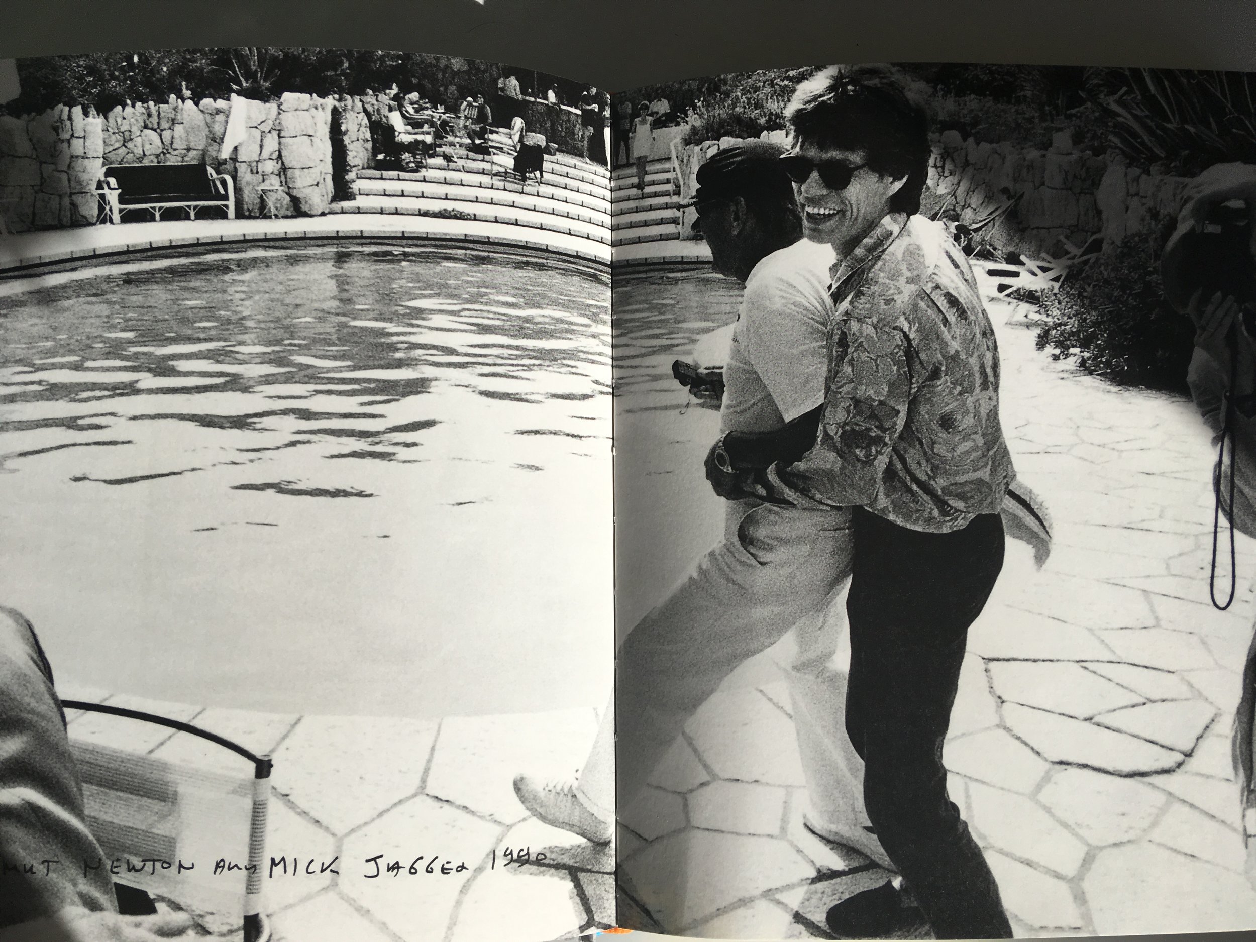 'Helmut Newton and Mick Jagger, 1990' by Jean Piggozi