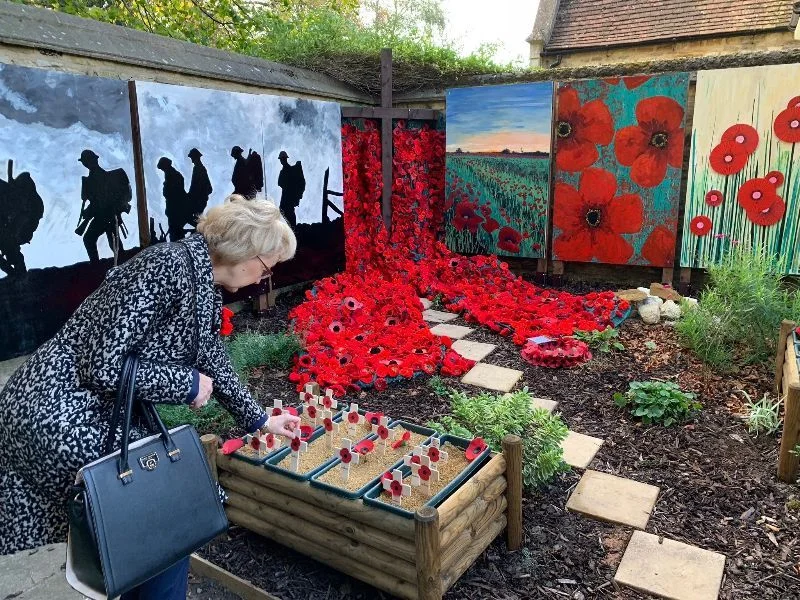 At the beautiful new Remembrance Day garden in Towcester, remembering the fallen with the local community. Read more here .