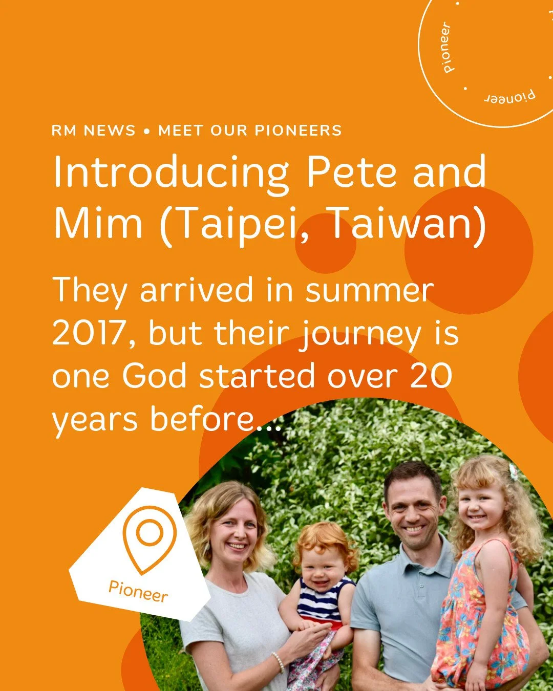 Meet our pioneers in Taipei, Taiwan! Pete and Mim have been living in Taipei, Taiwan since 2017, with a heart for their neighbours to taste and see the goodness of God. Read their story and discover how you can connect with them.⁠
Find the link in ou