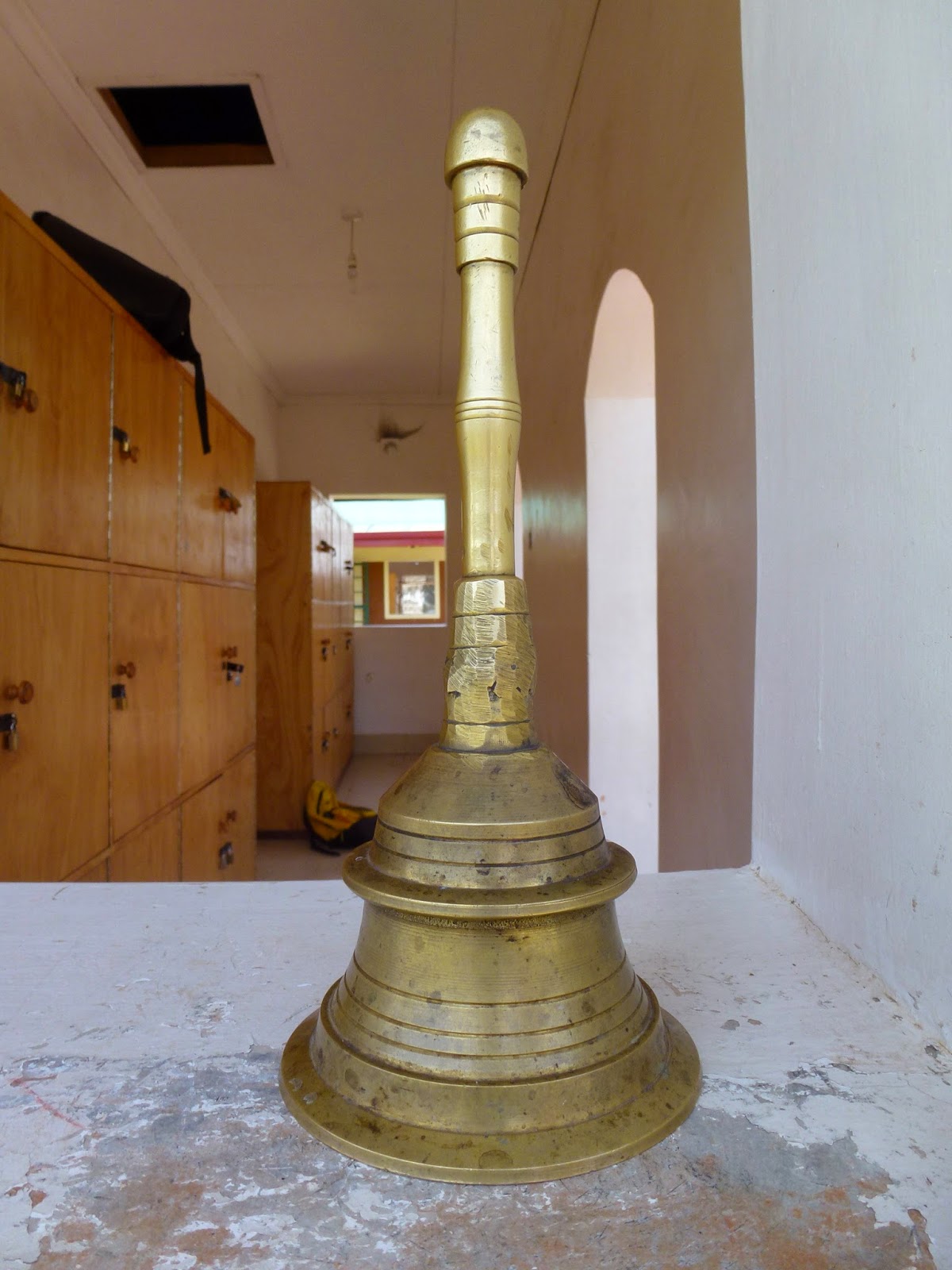 The bell that is run to single all of the day's events at VGGS.