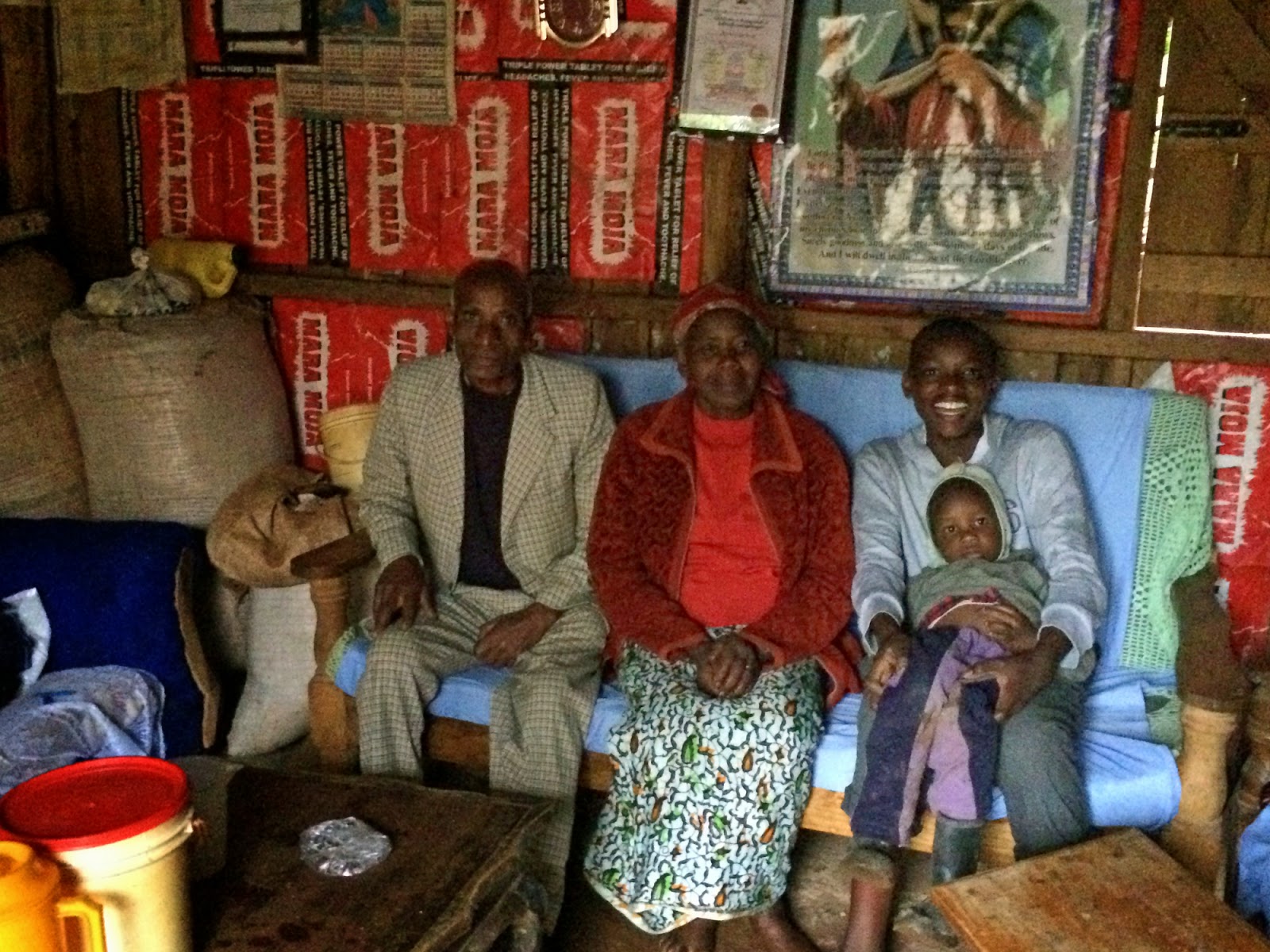 Simon Peter with his grandparents and cousin