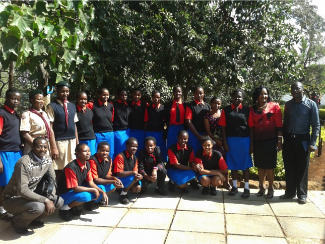 EFAC team with form four students at Stahrehe Girls School.