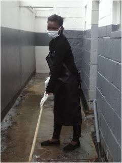 Cleaning at Kijabe Mission Hospital