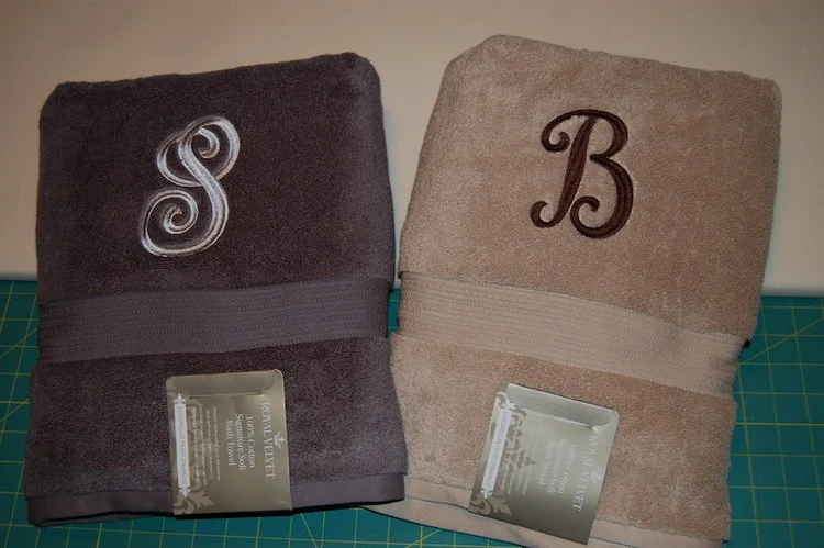 Custom Monogrammed Bath Towels