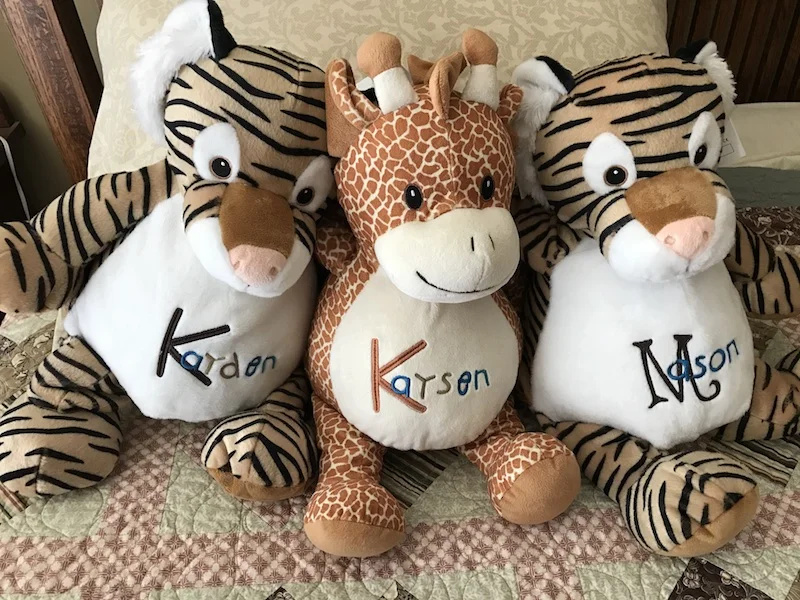 Custom Monogrammed Stuffed Animals