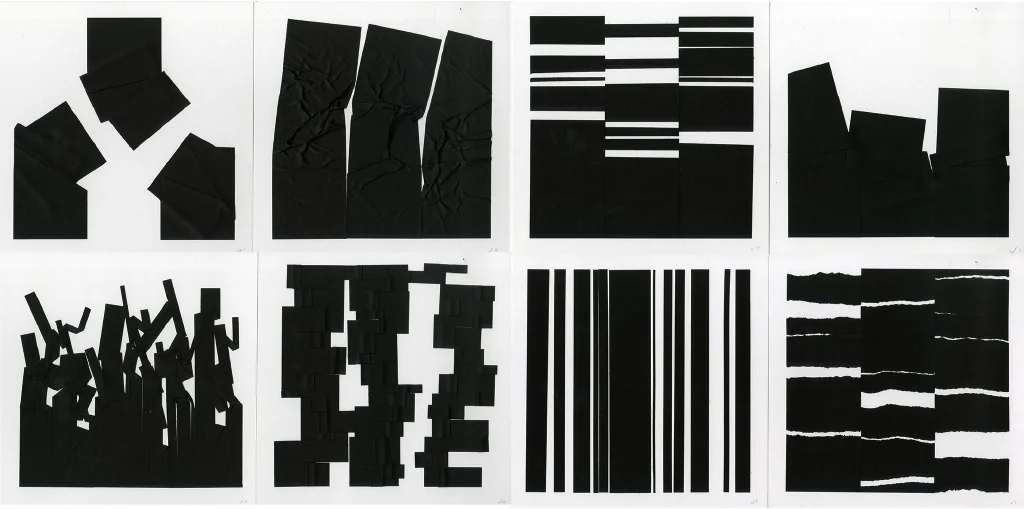 Hannah Jungemann, Color and 2D Design, Characteristics of Graphic Form: Stylistic Inventions, Black Paper, Indiana University, 2013