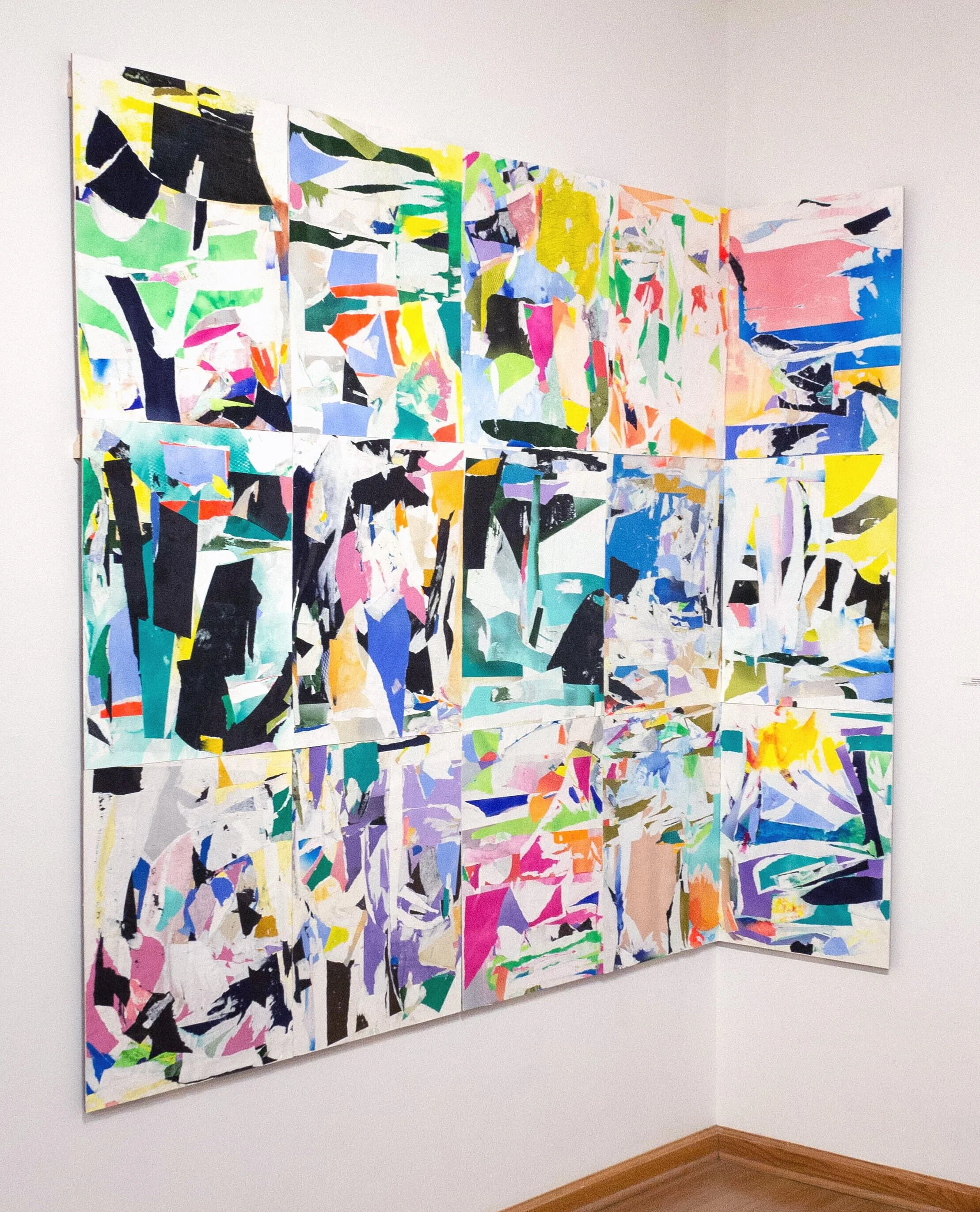 History Project, 15 Paneled 25”x21” Collages on Paper, 2019