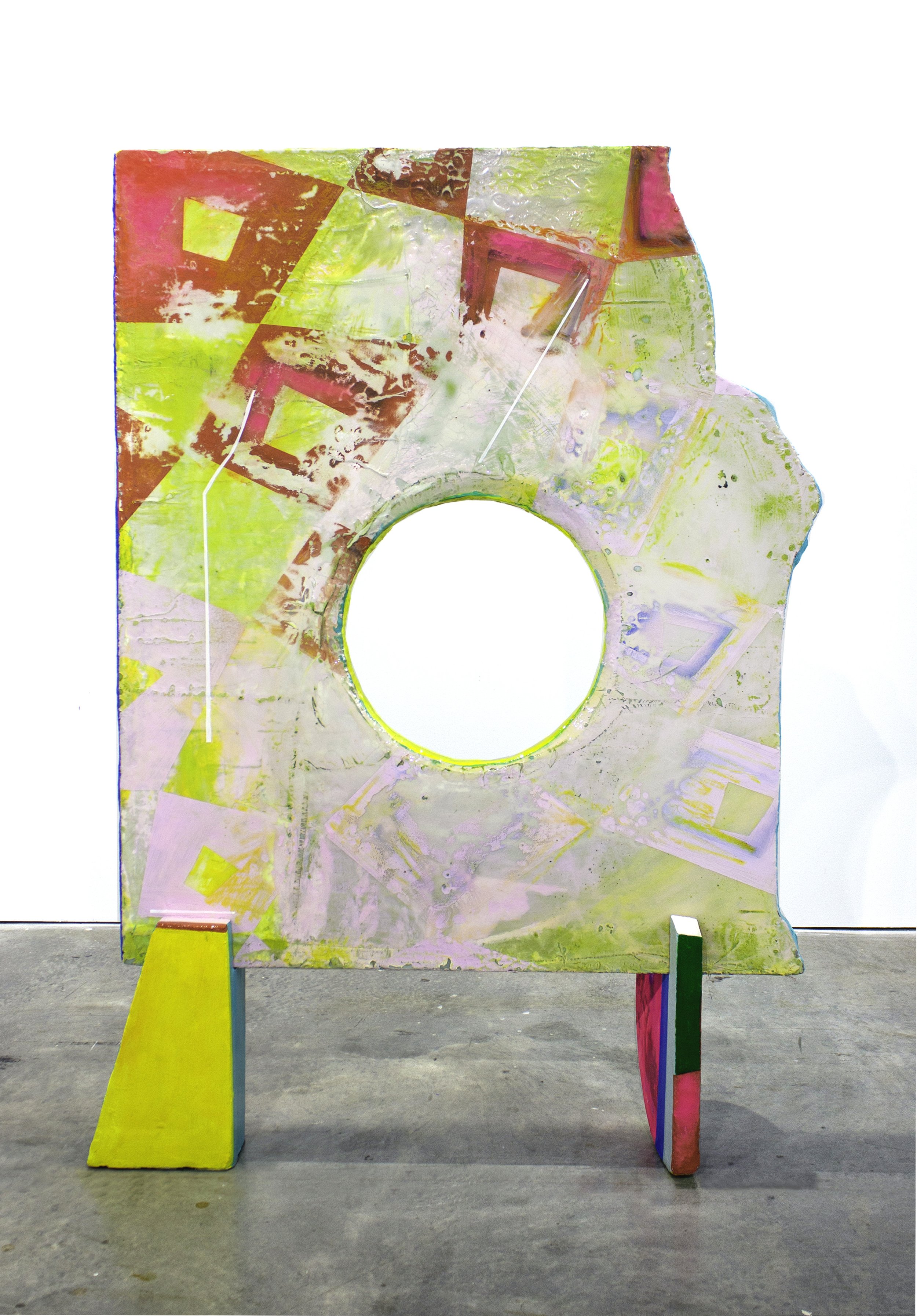   for bell hooks , Acrylic, Spray Paint, Caulk, Oil Stick, Plaster, Fiberglass, Polymer, 58"x42"x11", 2022   