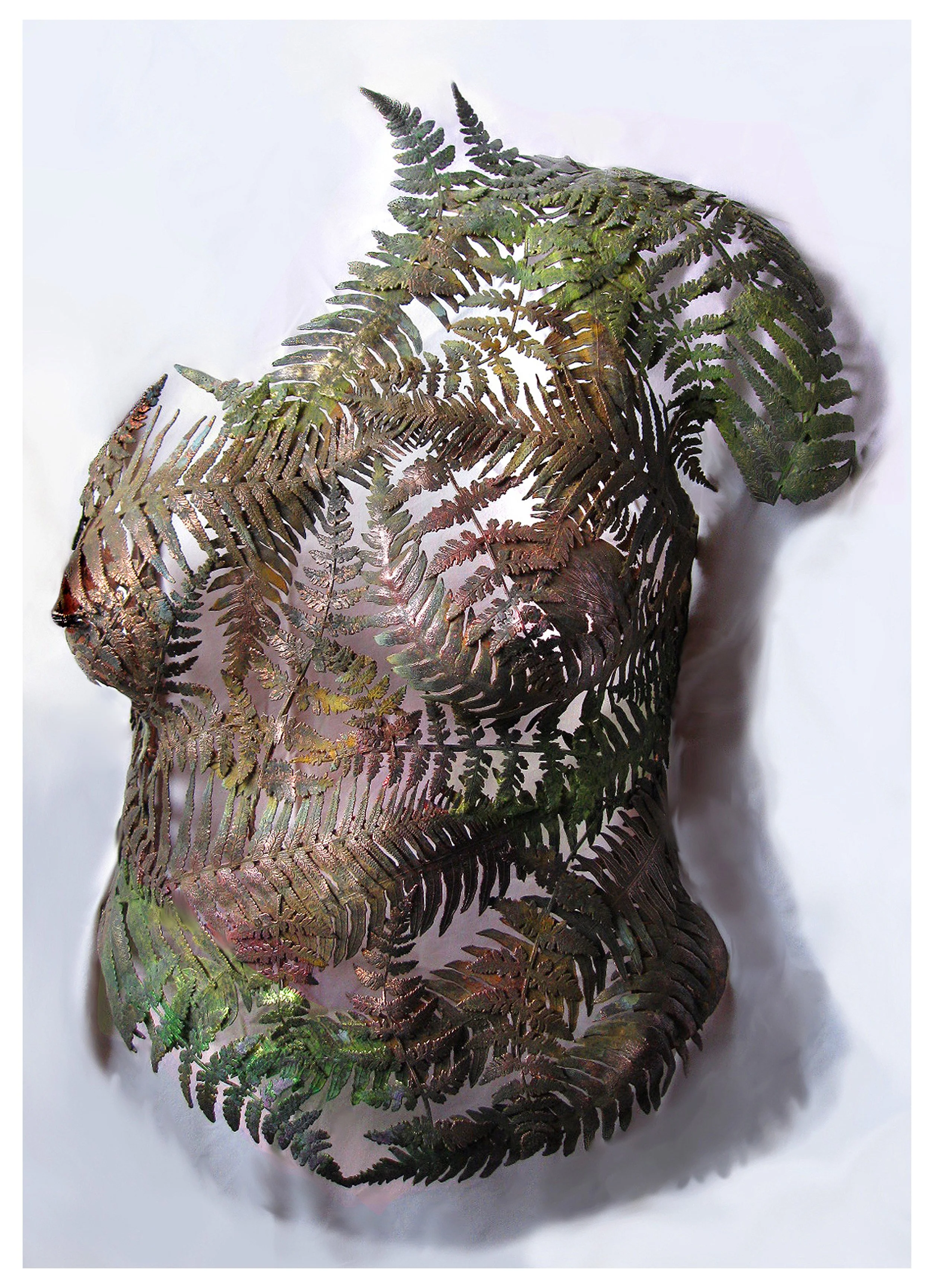 "Gaia" - electroformed copper/brass. Unique (sold). Other poses in a similar style can be commissioned. POA.