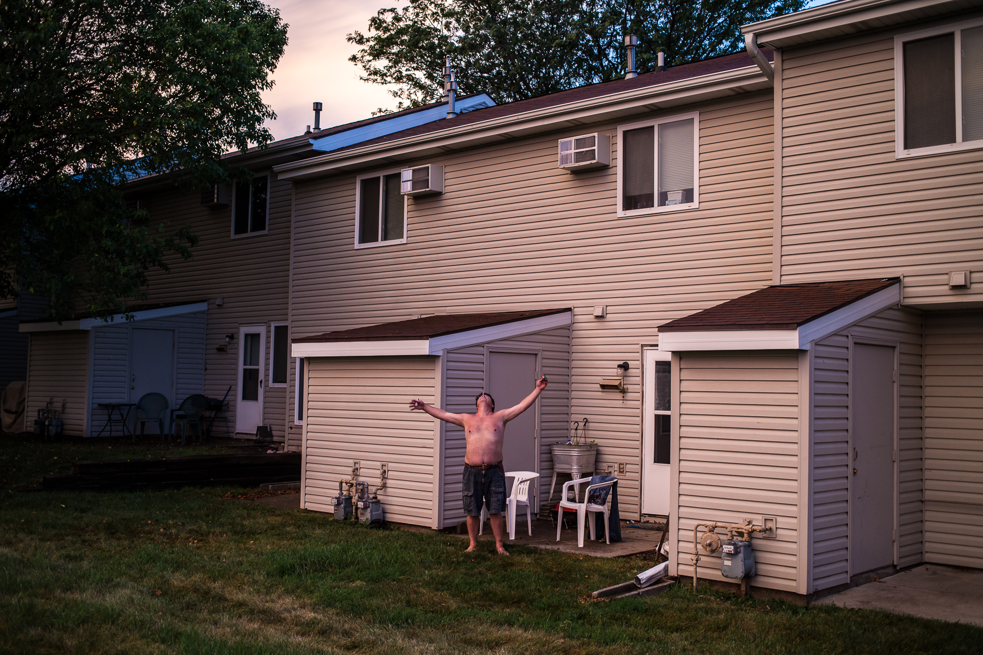  Tony Rexroat enjoys the evening air on Monday, July 22, 2013 in Webster City, IA. 