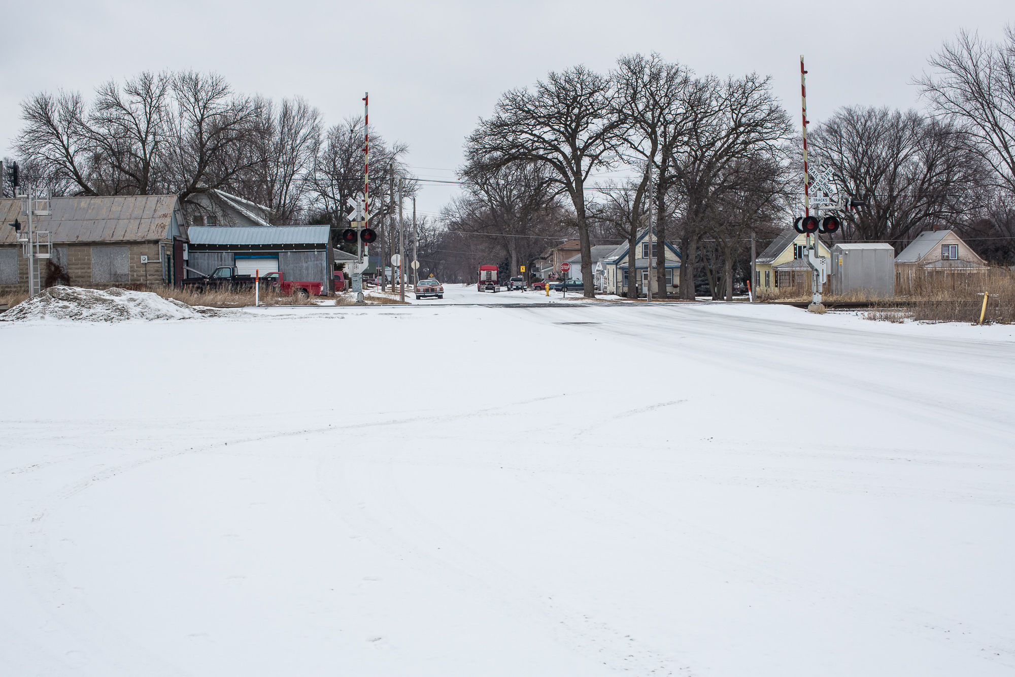  A residential neighborhood covered in snow on Saturday, January 18, 2014, in Webster City, IA. 