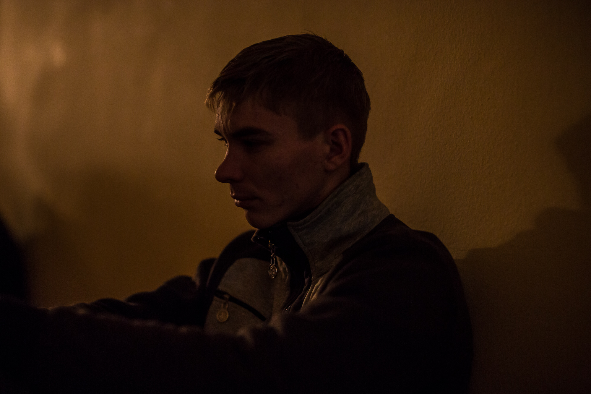  Taras Chumak, 20, from the town of Ivano-Frankivsk, rests inside the International Center of Culture and Arts, which is occupied by anti-government protesters, on December 8, 2013 in Kiev, Ukraine. Thousands of people have been protesting against th