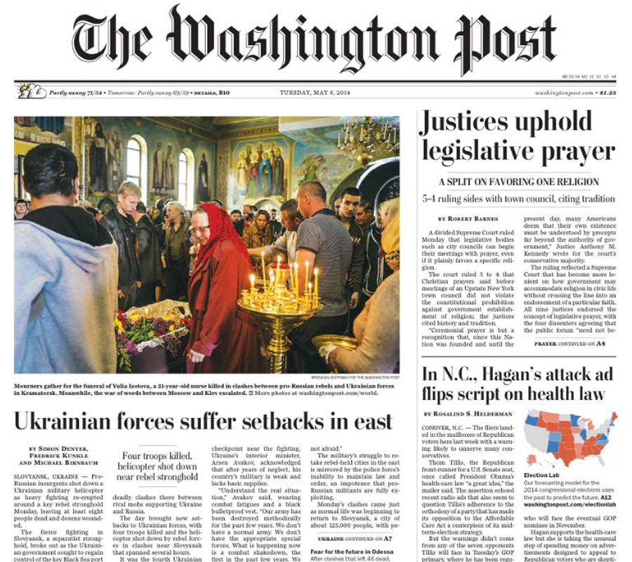  The Washington Post, 6 May 2014 