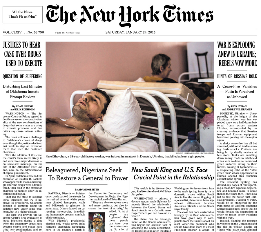  The New York Times, 24 January 2015 