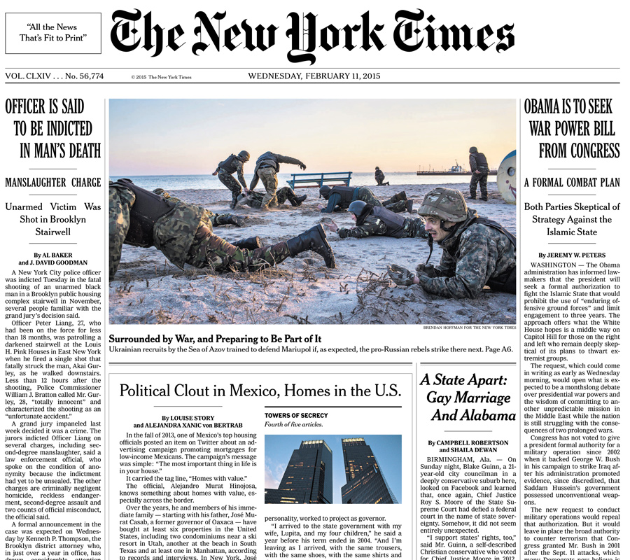  The New York Times, 11 February 2015 