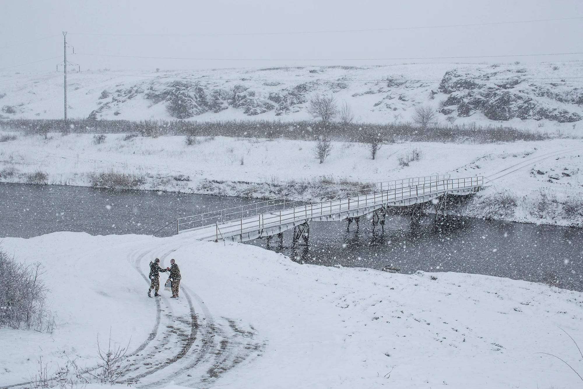 Ukrainian Soldiers in the Snow