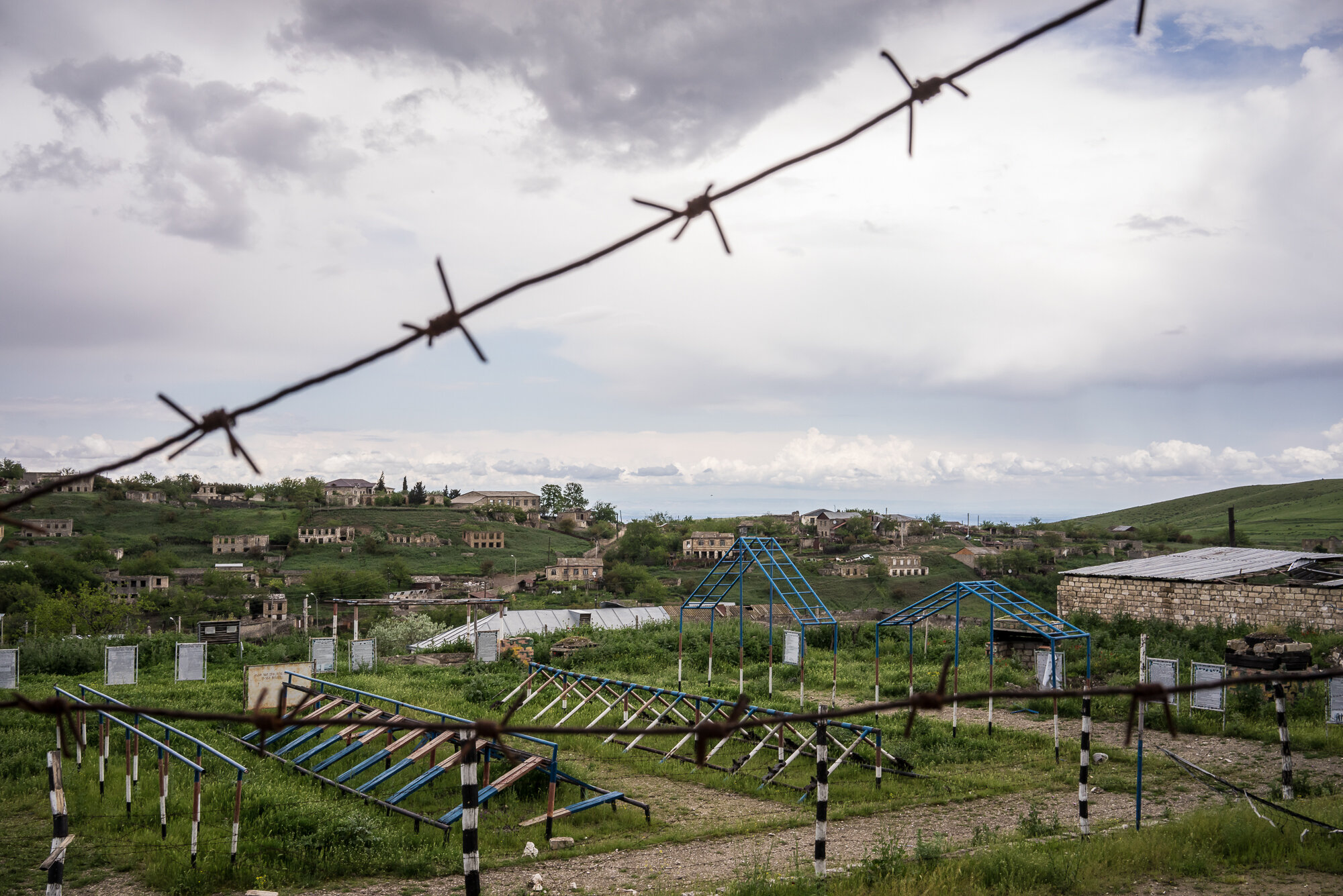  A view of Talish, Nagorno-Karabakh. The entire village was evacuated of civilians due to nearby fighting in 2016, and in 2020 the village has been taken repeatedly by each side. 2016. 