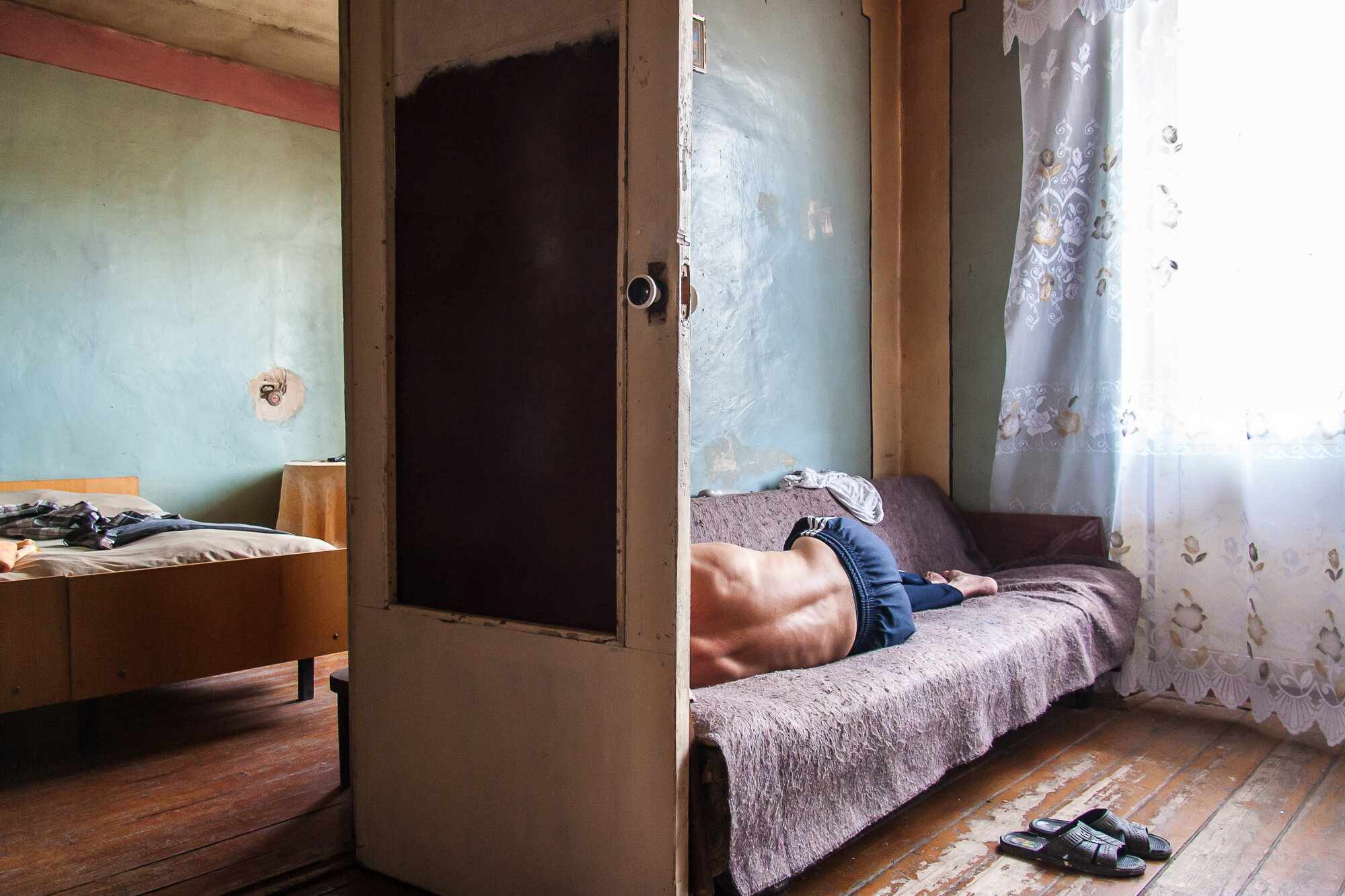  Aksenia Avanessian and her husband left Baku as refugees in 1988. They went to Yerevan, then Stepanakert, and finally this abandoned flat, which they were able to get for free from the government. Shushi, Nagorno-Karabakh. 2006. 