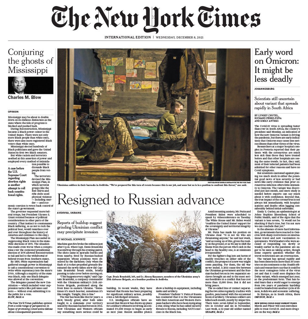  International New York Times, 8 December 2021 