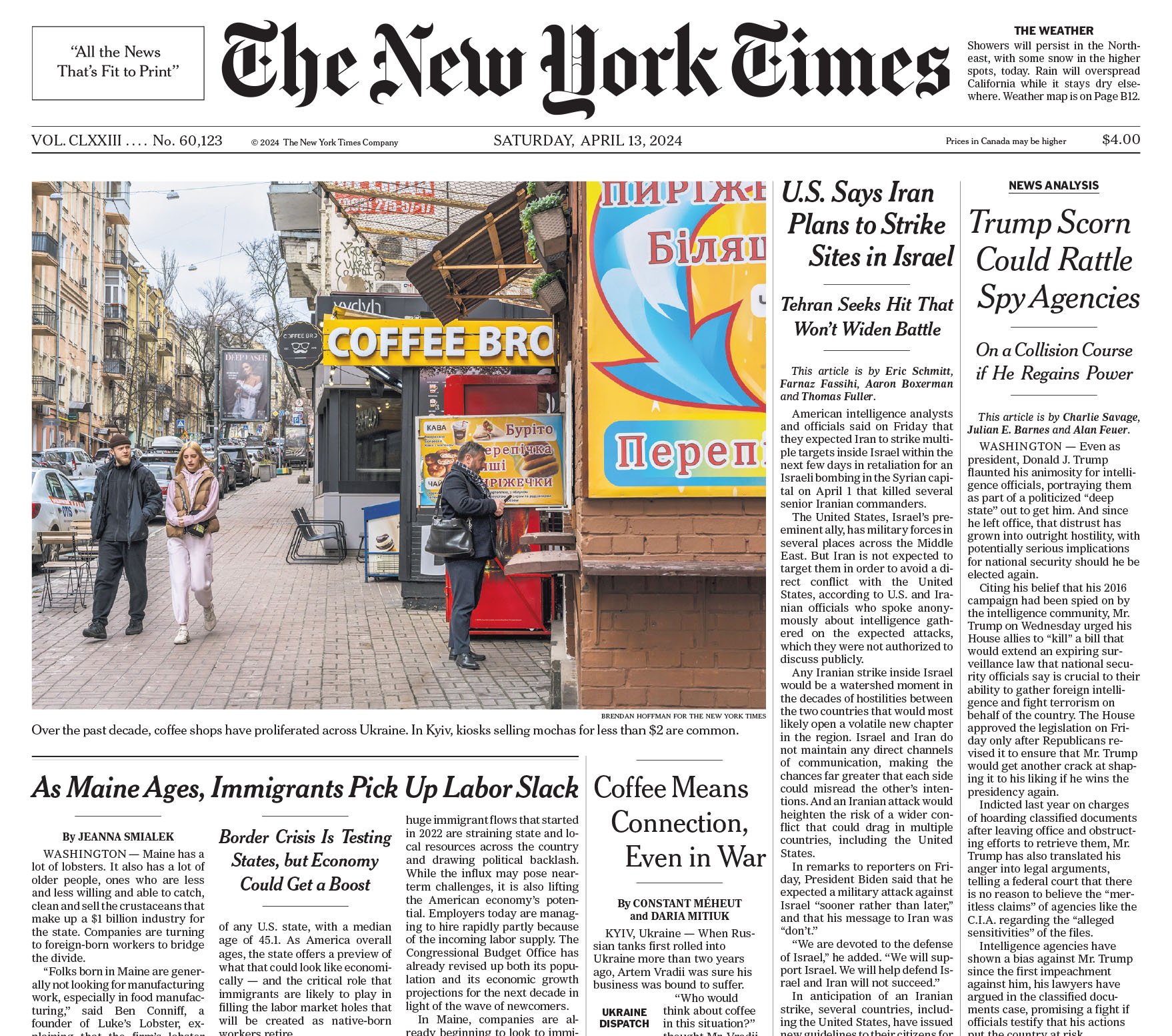  The New York Times, 13 April 2024 