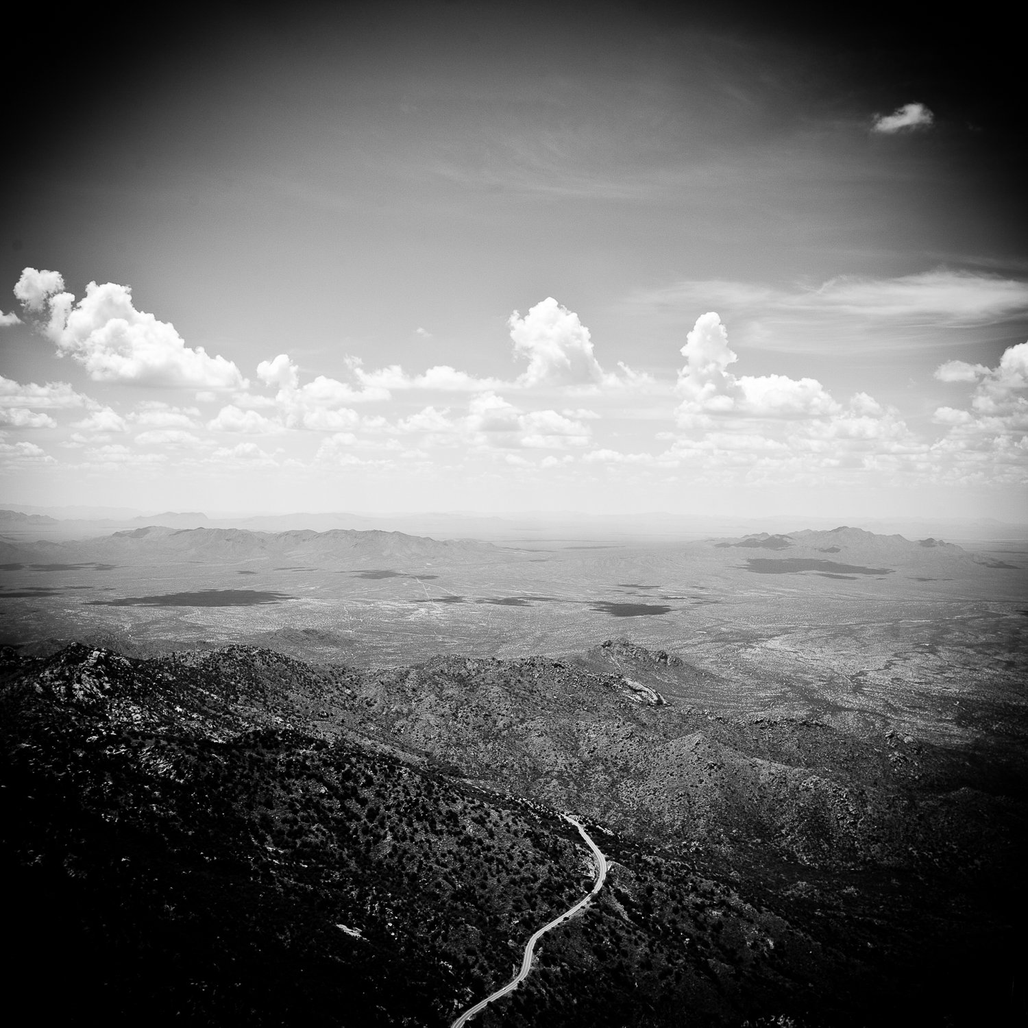  A view of the desert from Kitt Peak, Arizona. 