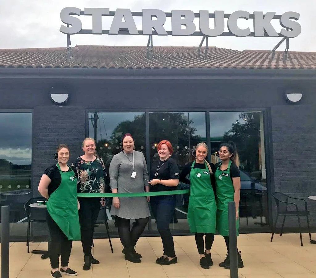 Forward Assist cut the ribbon at the opening of The New Starbucks Store In Thirsk