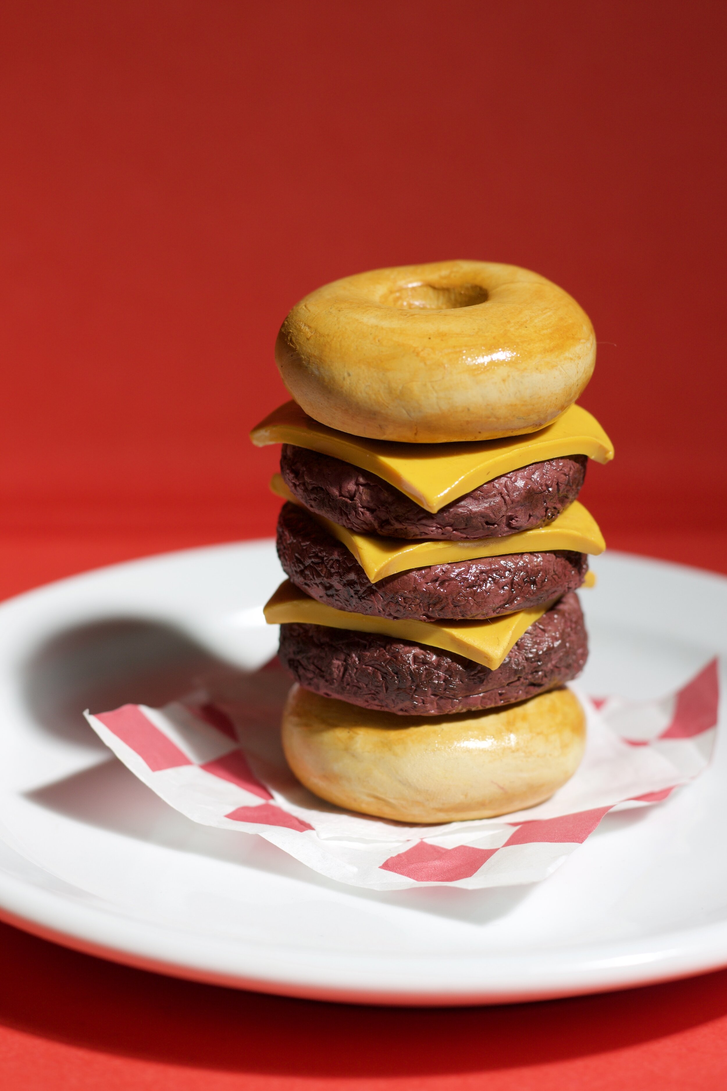 krispy kreme, triple cheeseburger