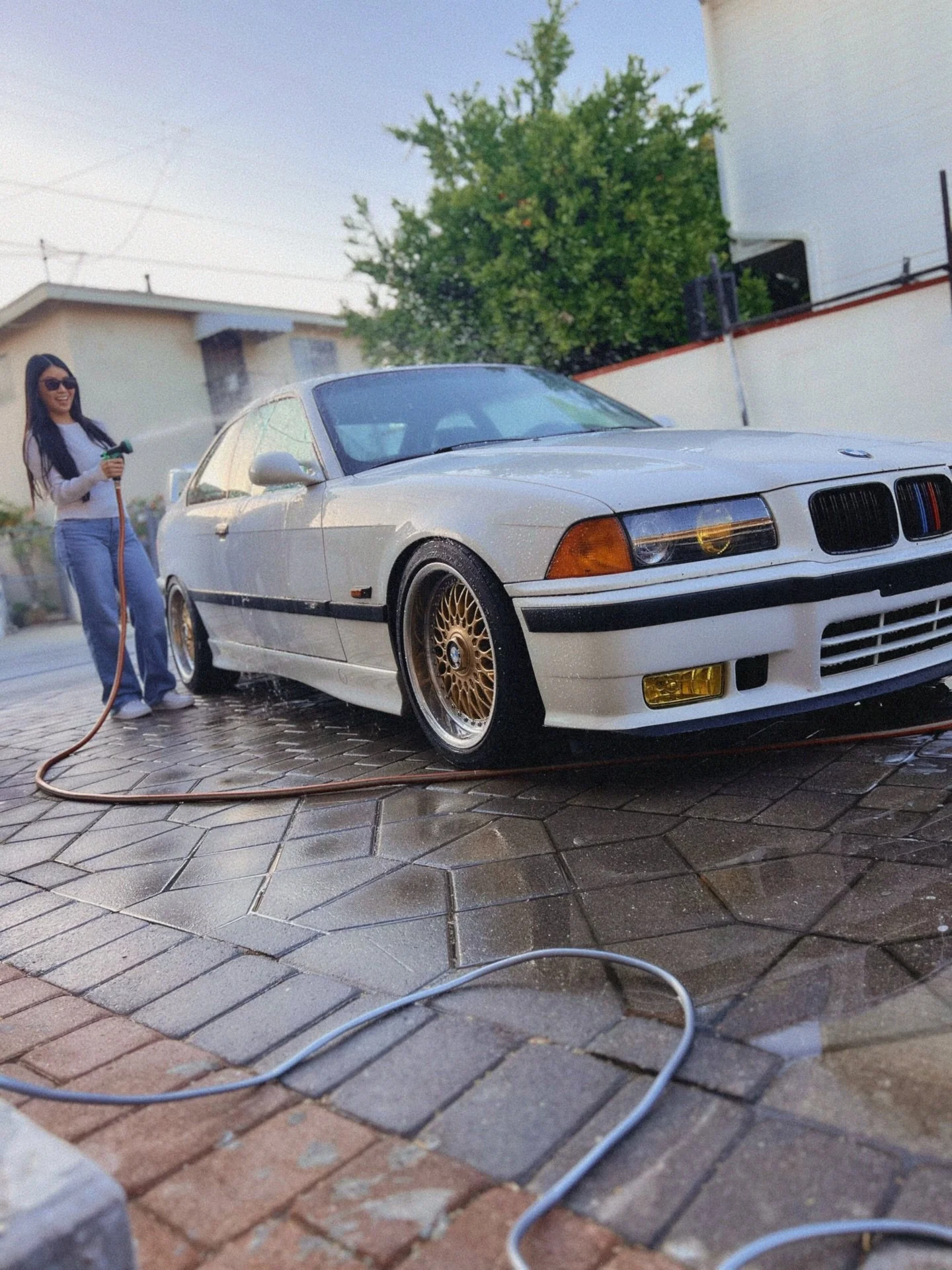 She washed the M3, so she can sleep inside tonight. @sammiepulls 
-
#e36m3 #m3 #e36 #bmw #thetimeteller