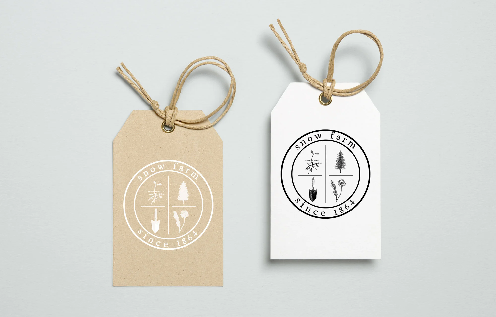Tag design, branded collateral, logo design, logo designer Northampton MA, farm logo, tag design, natural tags, flower farm, branding farm, farm branding,