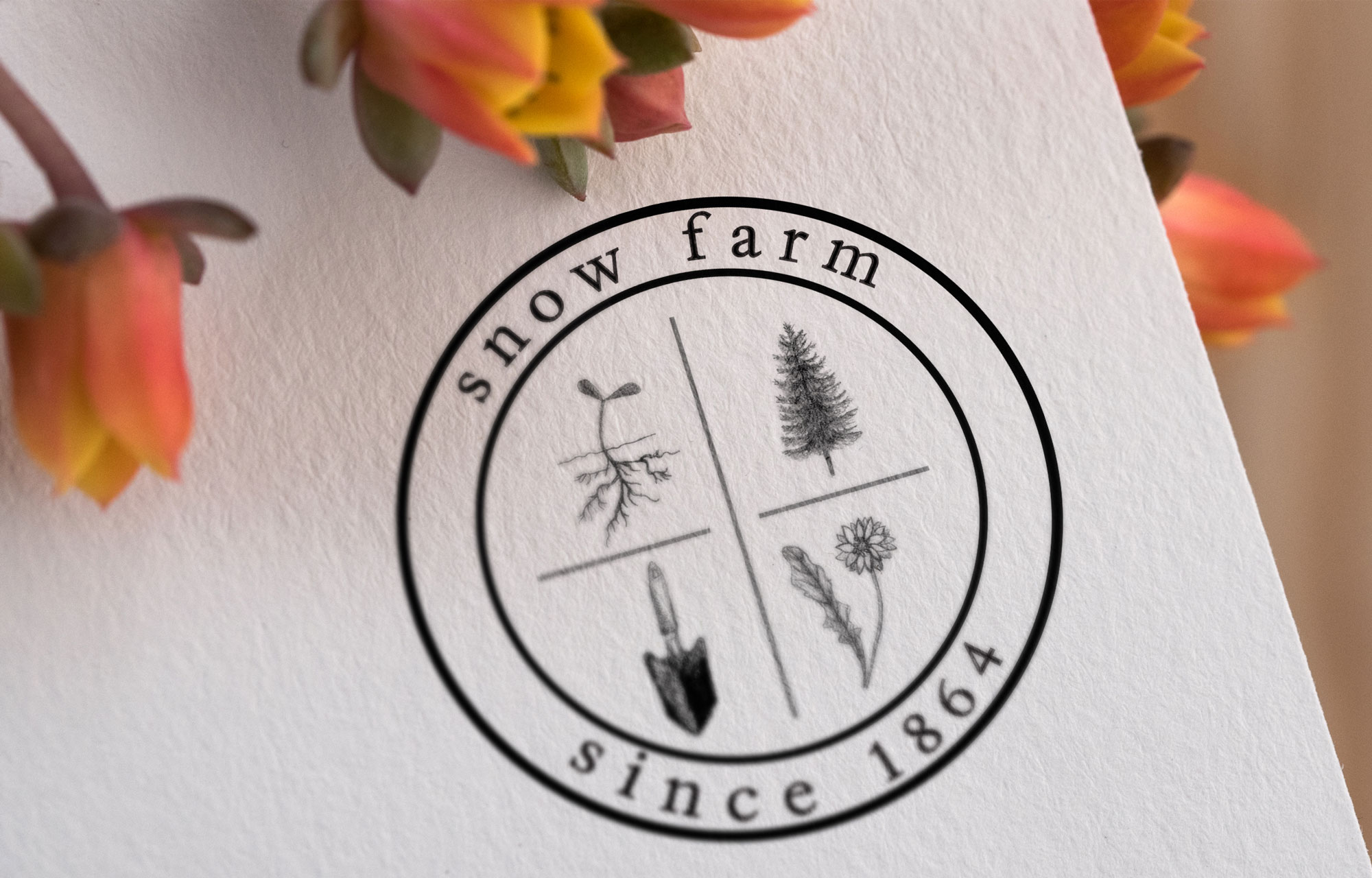 Nature inspired branding, nature inspired logo, flowers logo, planting, harvest, logo design